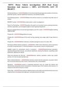MPTC Motor Vehicle investigations 2025 Real Exam Questions And Answers &lpar; 100&percnt; ACCURATE&rpar; GET IT RIGHT&excl;&excl;