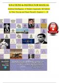 SOLUTIONS & INSTRUCTOR MANUAL for Artificial Intelligence: A Modern Approach, 4th Edition by Peter Norvig and Stuart Russell Updated A+