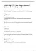 NMLS S&period;A&period;F&period;E&period; Exam 3 questions well answered already passed
