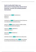 North Carolina BLET &lpar;Basic Law  Enforcement Training&rpar; Ethics Newest Exam  featuring  accurate and verified questions  And answers