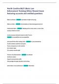 North Carolina BLET &lpar;Basic Law  Enforcement Training&rpar; Ethics Newest Exam  featuring accurate and verified questions