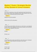 Module 7 Exam &sol; Strategies Review of Key Quizzes & Correct Answers&period;