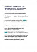 HFMA CRCR &lpar;Certified Revenue Cycle  Representative&rpar; Exam with 140 accurate  and verified questions and answers 