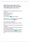 HFMA CRCR &lpar;Certified Revenue Cycle  Representative&rpar; Exam with 140 accurate  and verified questions and answers