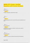 NASM CPT-7 Exam &sol; Verified Questions with Correct Answers&period;