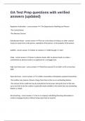 GA Test Prep questions with verified answers &lpar;updated&rpar;
