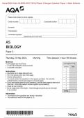 AQA AS BIOLOGY 7401-2 Paper 2 Merged Questions & Mark Scheme Actual 2024