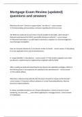 Mortgage Exam Review &lpar;updated&rpar; questions and answers 
