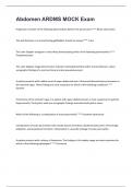 Abdomen ARDMS MOCK Exam 2025&period; 250 Questions And Answers 