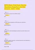 EMT-B Basic Final Exam Review &sol;Questions Expertly & Verified Answers&comma; 2025 &sol; 2026&period;