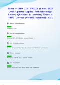 Exam 4&colon; BIO 322&sol; BIO322 &lpar;Latest 2025&sol; 2026 Update&rpar; Applied Pathophysiology Review&vert; Questions & Answers&vert; Grade A&vert; 100&percnt; Correct &lpar;Verified Solutions&rpar;- GCU