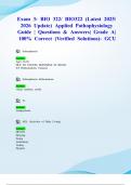 Exam 3&colon; BIO 322&sol; BIO322 &lpar;Latest 2025&sol; 2026 Update&rpar; Applied Pathophysiology Guide &vert; Questions & Answers&vert; Grade A&vert; 100&percnt; Correct &lpar;Verified Solutions&rpar;- GCU