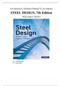 Solutions Manual for Steel Design 7th Edition by Segui &vert; Answers to Problems &vert; All 10 Chapters Covered&comma; Latest Edition