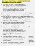 PM EXAM A WITH ALL CORRECT & VERIFIED ANSWERS &lpar;UPDATED TO PASS&rpar;