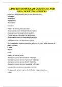 ATOC REVISION EXAM QUESTIONS AND 100&percnt; VERIFIED ANSWERS