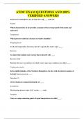 ATOC EXAM QUESTIONS AND 100&percnt; VERIFIED ANSWERS