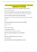 CICM MOCK EXAM QUESTIONS AND 100&percnt; VERIFIED ANSWERS
