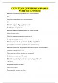 CICM EXAM QUESTIONS AND 100&percnt; VERIFIED ANSWERS