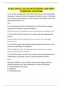 FCRA FINAL EXAM QUESTIONS AND 100&percnt; VERIFIED ANSWERS