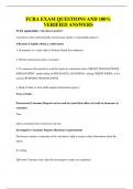 FCRA EXAM QUESTIONS AND 100&percnt; VERIFIED ANSWERS