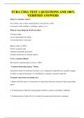 FCRA CDIA TEST 1 QUESTIONS AND 100&percnt; VERIFIED ANSWERS