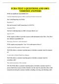 FCRA TEST 1 QUESTIONS AND 100&percnt; VERIFIED ANSWERS