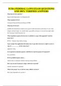 FCRA FEDERAL LAWS EXAM QUESTIONS AND 100&percnt; VERIFIED ANSWERS