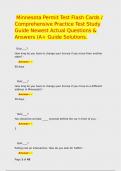  Minnesota Permit Test Flash Cards &sol; Comprehensive Practice Test Study Guide Newest Actual Questions & Answers &lpar;A&plus; Guide Solutions&period;