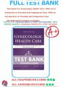 TEST BANK FOR Gynecologic Health Care&colon; With an Introduction to Prenatal and Postpartum Care&colon; With an Introduction to Prenatal and Postpartum Care 4th Edition&period; by Kerri Durnell Schuiling and Frances E&period; Likis&period;&vert;&vert;All chapters&period;