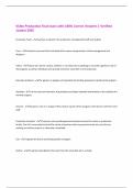 Video Production final exam with 100&percnt; Correct Answers &vert; Verified &vert;Latest 2025