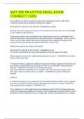 MAT 202 PRACTICE FINAL EXAM CORRECT 100&percnt;