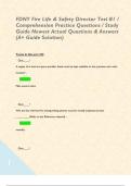 FDNY Fire Life & Safety Director Test &num;1 &sol; Comprehension Practice Questions &sol; Study Guide Newest Actual Questions & Answers &lpar;A&plus; Guide Solution&rpar;   
