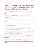 NVCC PSY 200-E43L Exam 1 Actual Exam 2025  NVCC PSY 200-E43L Exam 2 Latest Update 2025  Questions and Correct Answers Rated A&plus; NVCC PSY 200-E43L Exam 1 Actual Exam 2025  NVCC PSY 200-E43L Exam 2 Latest Update 2025  Questions and Correct Answers Rated A&plus; 