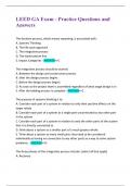 LEED GA Exam - Practice Questions and  Answers 