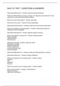 NUR 101 TEST 1 QUESTIONS & ANSWERS