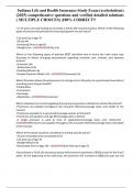 Indiana Life and Health Insurance Study Exam &lpar;xcelsolutions&rpar; &lpar;2025&rpar; comprehensive questions and verified detailed solutions &lpar; MULTIPLE CHOICES&rpar; &vert;100&percnt; CORRECT&excl;&excl;