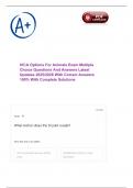 IVCA Options For Animals Exam Multiple Choice Questions And Answers Latest Updates 2025&sol;2026 With Correct Answers 100&percnt; With Complete Solutions 