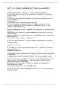 OCT 1131 FINAL EXAM QUESTIONS & ANSWERS