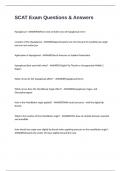 SCAT Exam Questions & Answers