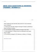 ABGD 2025 QUESTIONS & ANSWERS &lpar;PASSED&rpar;  SCORED A&plus;