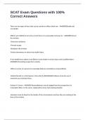 SCAT Exam Questions with 100&percnt; Correct Answers