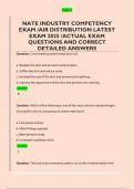 NATE INDUSTRY COMPETENCY  EXAM &sol;AIR DISTRIBUTION LATEST  EXAM 2025 &sol;ACTUAL EXAM  QUESTIONS AND CORRECT  DETAILED ANSWERS