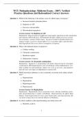 WCU Pathophysiology Midterm Exam &ndash; 100&percnt; Verified Practice Questions and Rationalized Correct Answers