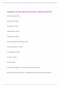 Competency Test with 100&percnt; Correct Answers &vert; Verified &vert;Latest 2025