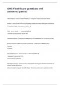 OHS Final Exam questions well answered passed