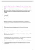 California Law and ethics exam with 100&percnt; Correct Answers &vert; Verified &vert;Latest 2025
