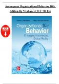 solution manual to accompany organizational behavior 10th edition by mcshane Chapter 1-15