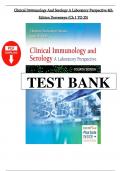 Test Bank for Clinical Immunology and Serology A Laboratory Perspective 4th edition By Christine Dorresteyn Stevens and Miller all chapters 1-25