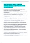 HDI-CSR &lpar;CUSTOMER SERVICE REPRESENTATIVE&rpar; PRACTICE TEST-100&percnt; CORRECT