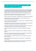 HDI-CSR PRACTICE QUESTIONS AND ANSWERS &lpar;GRADED A&plus;&rpar;